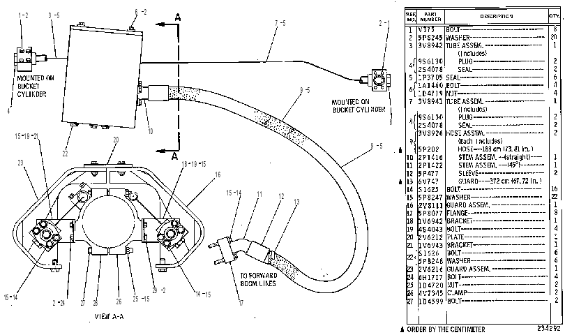 Трубопроводы рукояти 5V2434 CAT