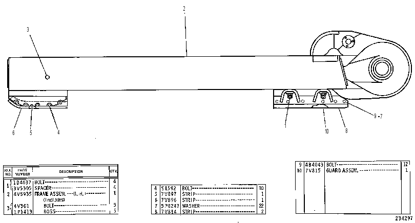 FRAME GP-TRACK ROLLER-LH 7V0808 CAT