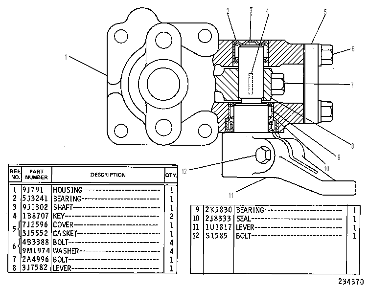 HOUSING GP-LEVER 1U1818 CAT