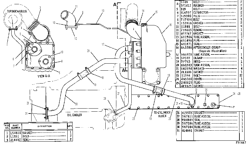 WATER AFTERCOOLER GROUP 5N7873 CAT