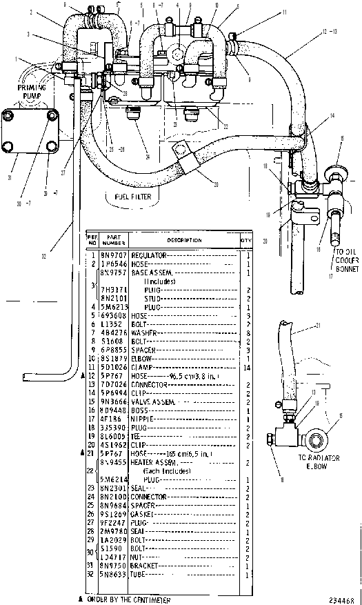 HEATER GP-FUEL 8N9772 CAT