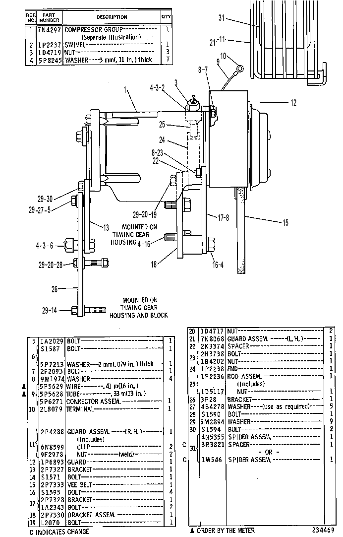 REFRIGERANT COMPRESSOR GROUP 8N9621 CAT