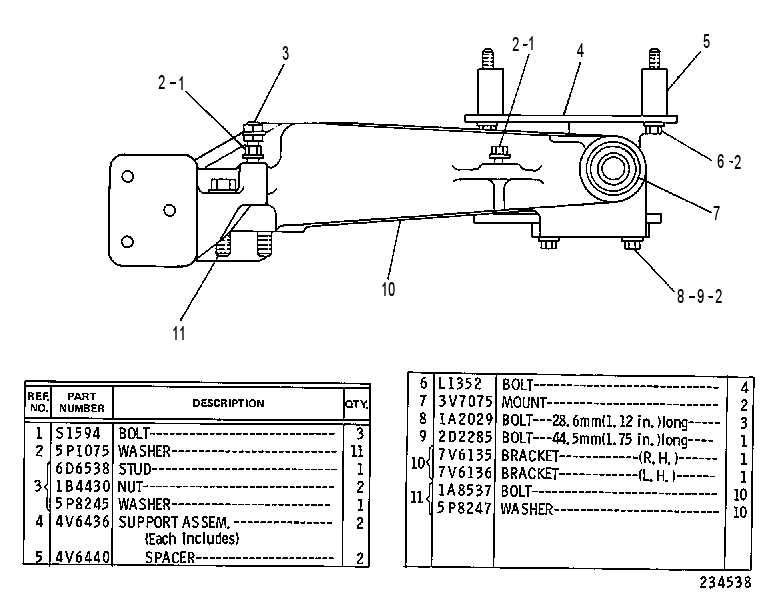 SUPPORT GP-TEMPORARY CONTROL 3V0113 CAT