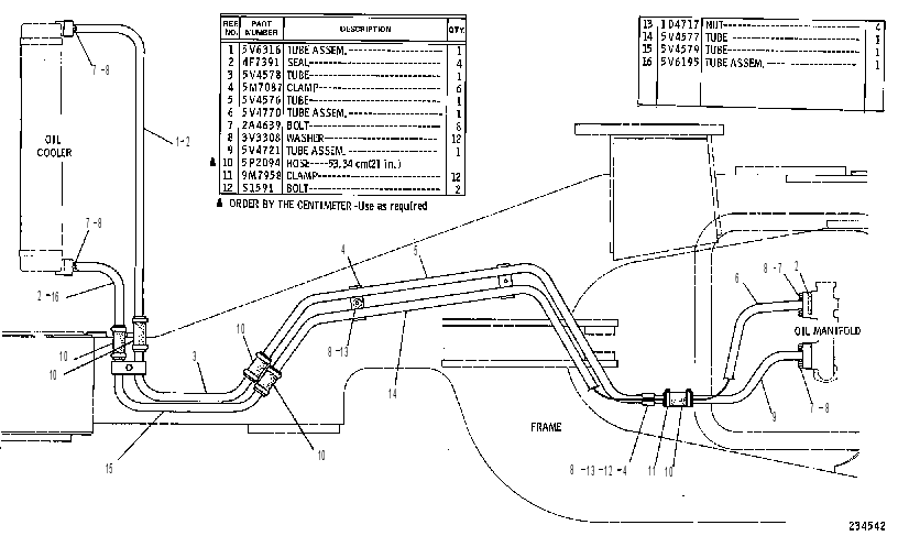Трубопроводы маслоохладителя 3V0120 CAT