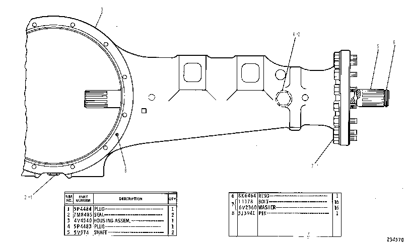 AXLE GP-FIXED 3V0570 CAT