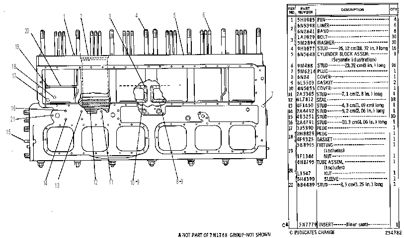 CYLINDER BLOCK GROUP 7N1768 CAT