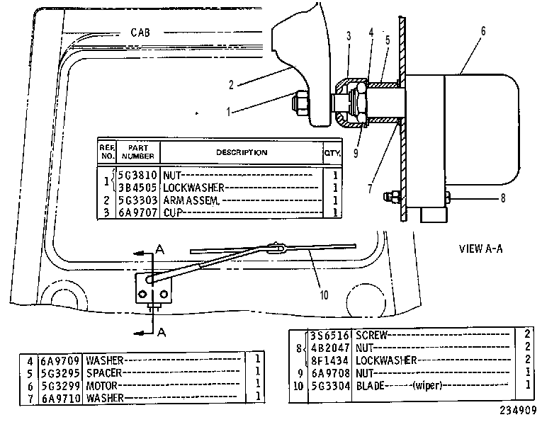 WIPER GP-REAR 5G3313 CAT