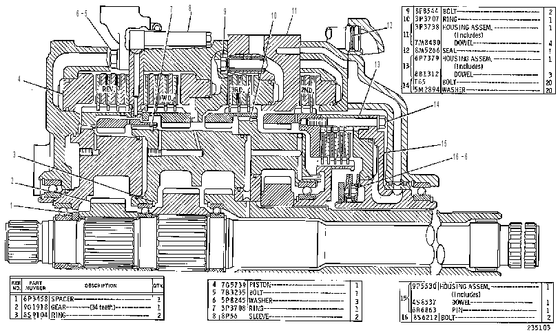 Планетарная передача 9P6236 CAT