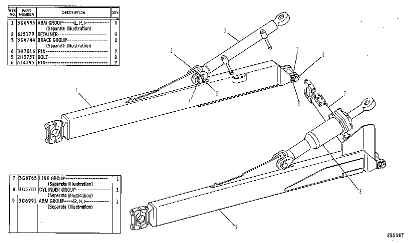 PUSH ARM GP-STABILIZER 3G0527 CAT