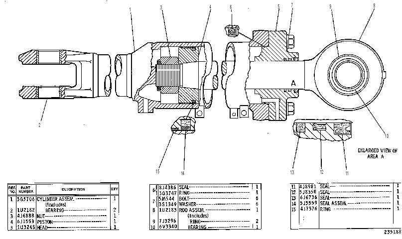 Цилиндр наклона 3G5707 CAT