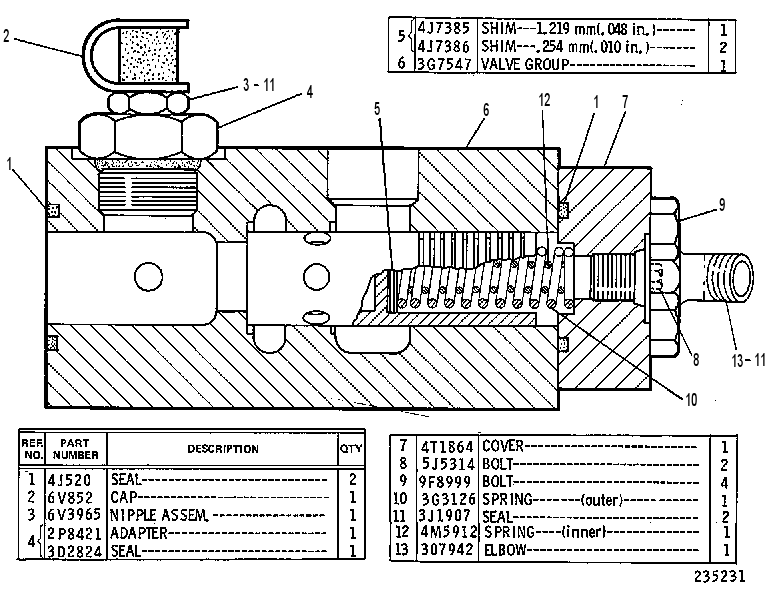 Клапан регулирования давления 4T1865 CAT
