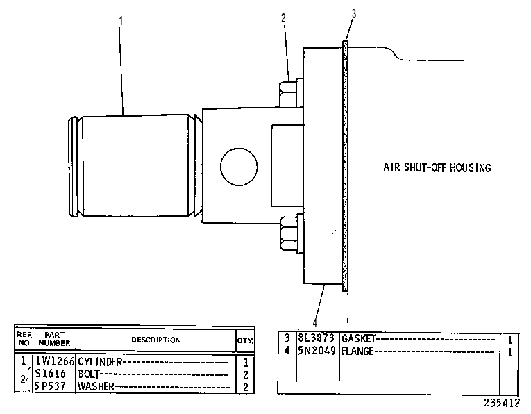 AIR SHUT-OFF GROUP-MECHANICAL 1W2170 CAT
