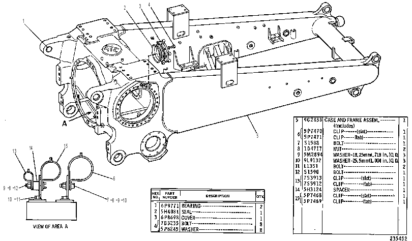 Корпус с рамой 6P4370 CAT