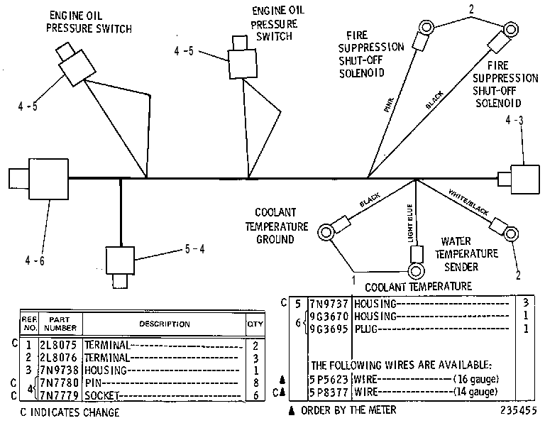 Жгут проводов двигателя 7G8833 CAT