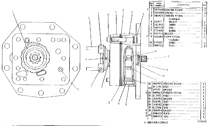 PUMP GP-GEROTOR 5N1925 CAT
