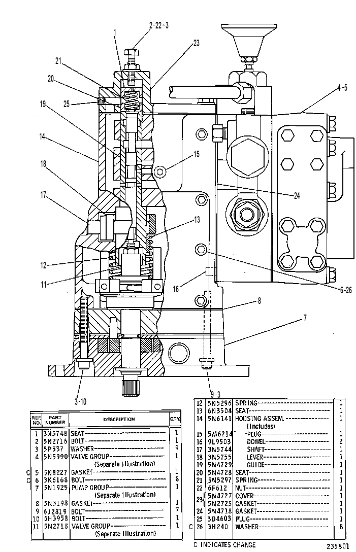 CONTROL SHUT-OFF GROUP 6N6050 CAT