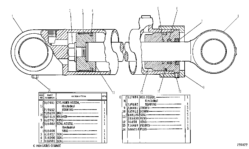 Цилиндр 9J7061 CAT