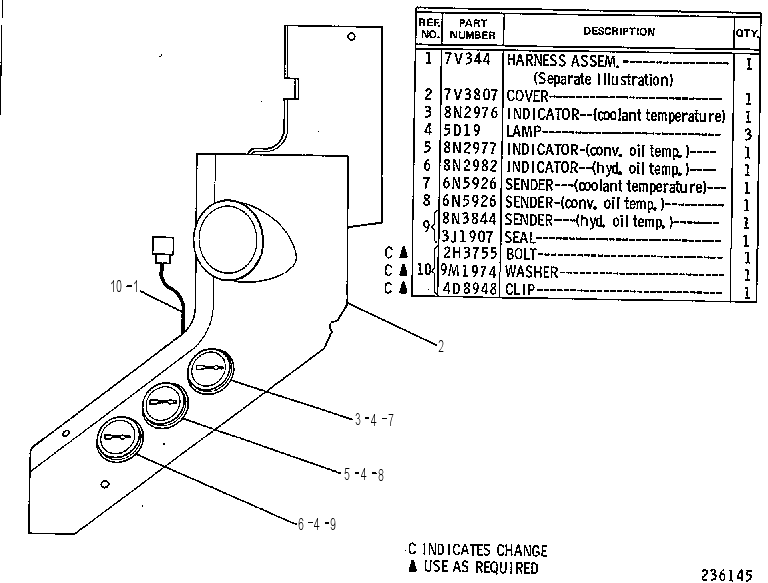GAUGE GP-TEMPERATURE 5V1241 CAT