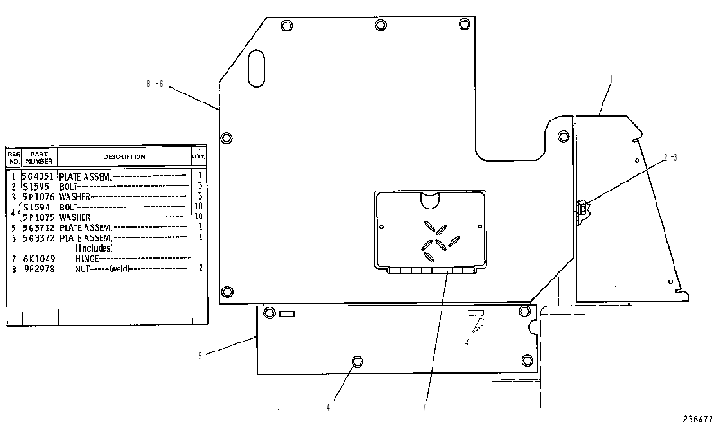 Напольная плита 5G3373 CAT