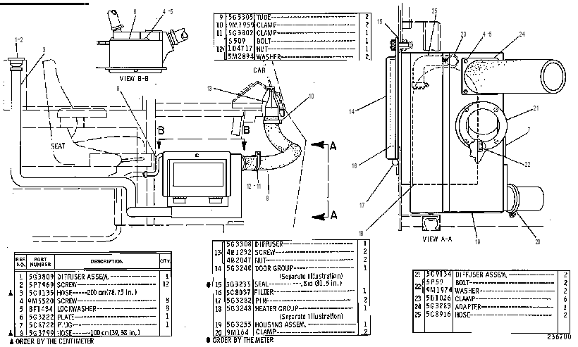 Отопитель кабины 5G3309 CAT