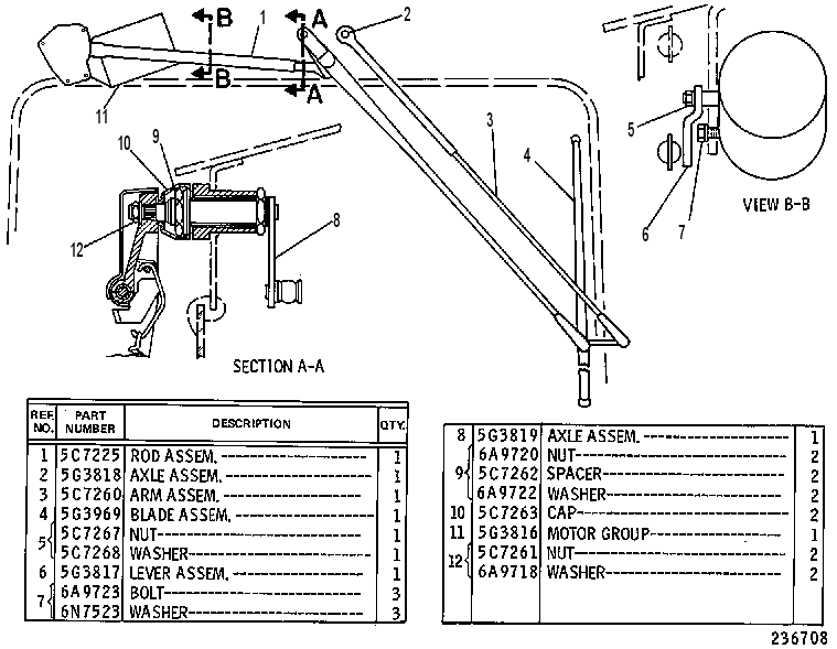 WIPER GP-FRONT 5G3312 CAT