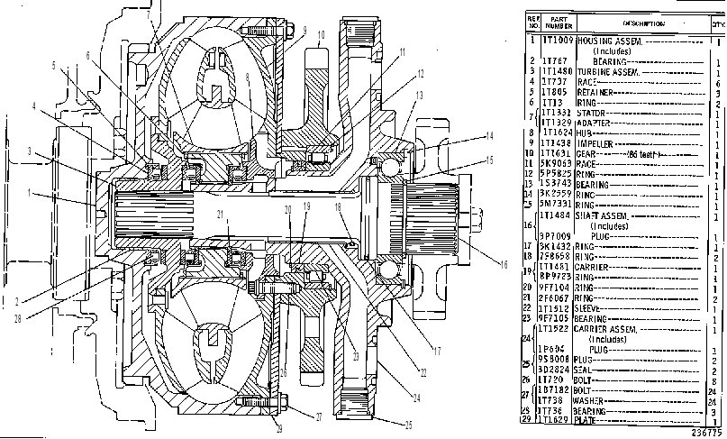 Гидротрансформатор 1T1630 CAT
