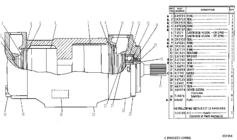 VANE PUMP GROUP 9J0440 CAT