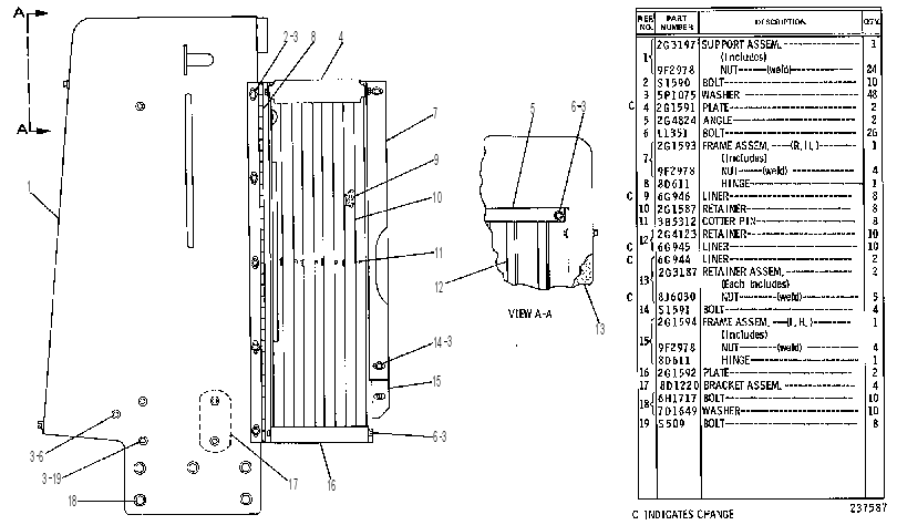 GUARD & SUPPORT GP-RADIATOR 2G3220 CAT