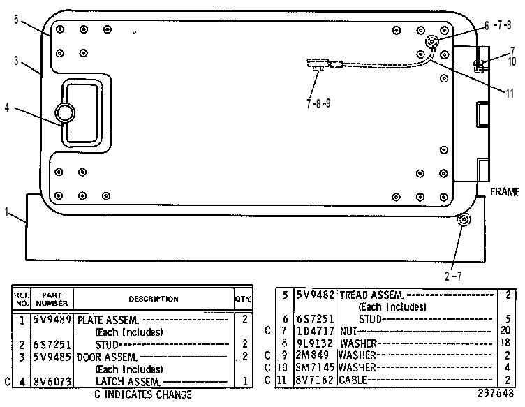 DOOR GP-BATTERY 3V0327 CAT