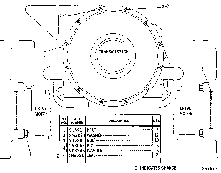 FASTENER GP-TMSN & DRIVE MOTOR 7P2704 CAT