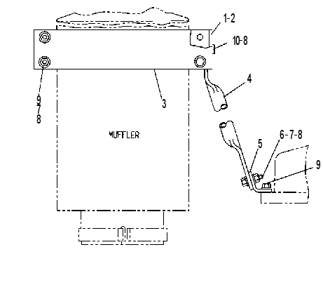 MOUNTING GP-MUFFLER 1W3166 CAT
