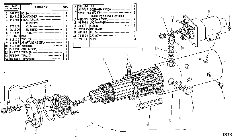 Стартер электрический 3T2657 CAT