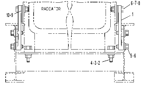 Крепление радиатора 5N8012 CAT