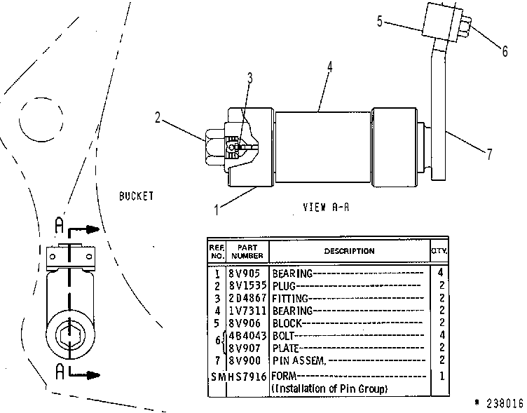PIN GP 8V0918 CAT