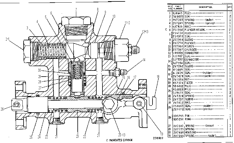 LOCK GP-TRANSMISSION CONTROL 3V0979 CAT