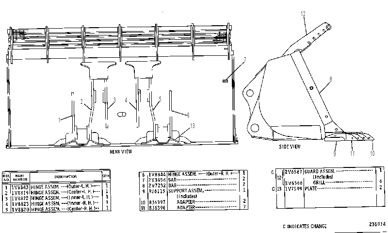 BUCKET ASSEMBLY 2V6546 CAT