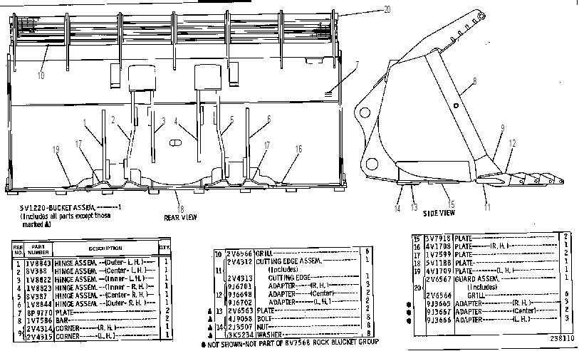Ковш скальный 8V7568 CAT