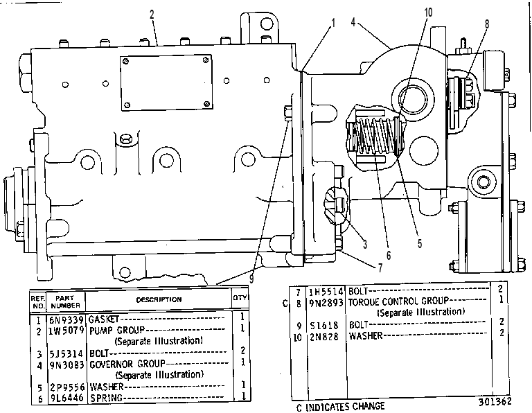 Регулятор и ТНВД 9N6599 CAT