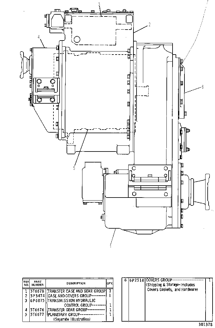 Трансмиссия (компоновка) 3T5202 CAT