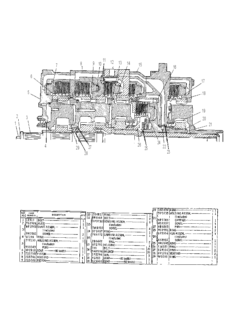 Планетарная передача трансмиссии 3T6677 CAT