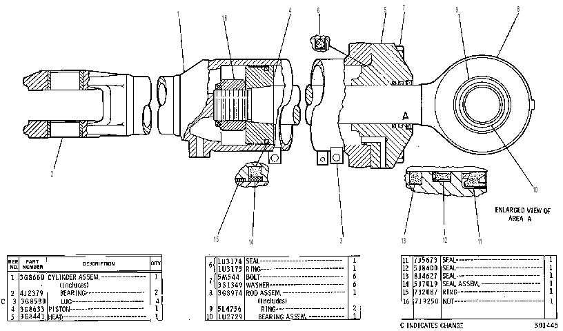 Цилиндр наклона 3G8661 CAT
