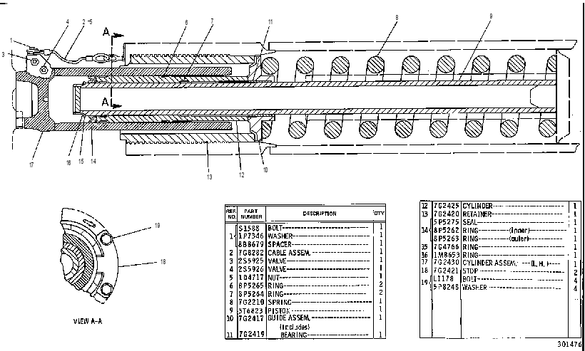 Натяжитель гусеницы с амортизатором 3T6128 CAT