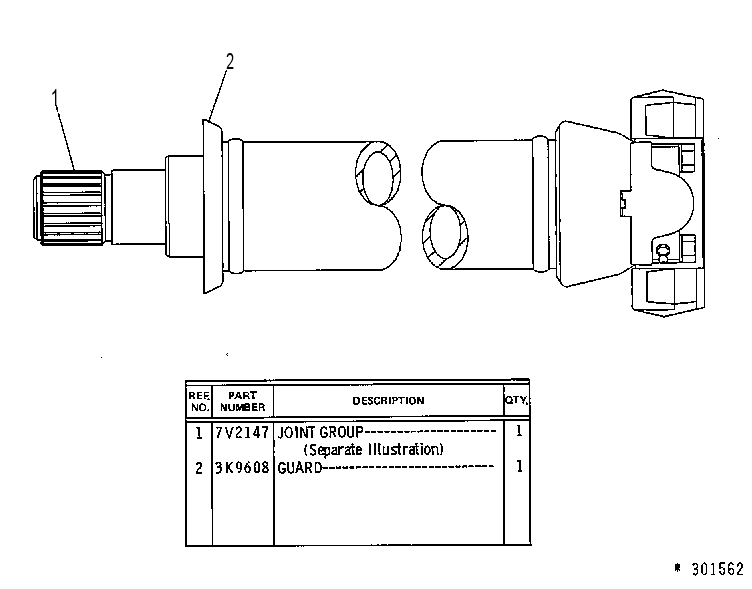 Вал приводной 7V2146 CAT