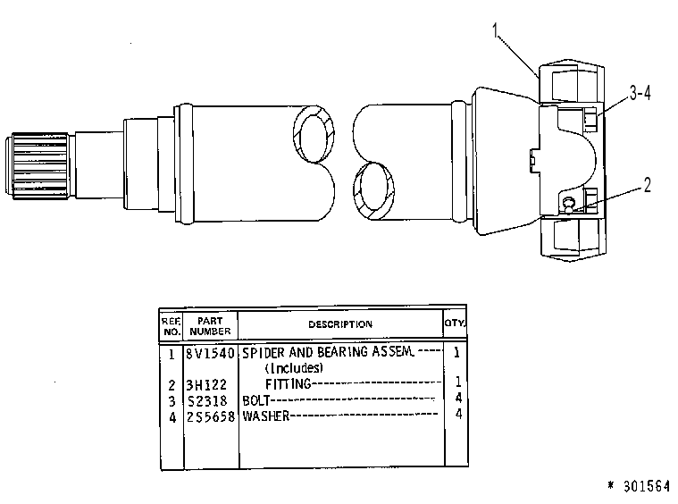 Карданный шарнир 7V2147 CAT