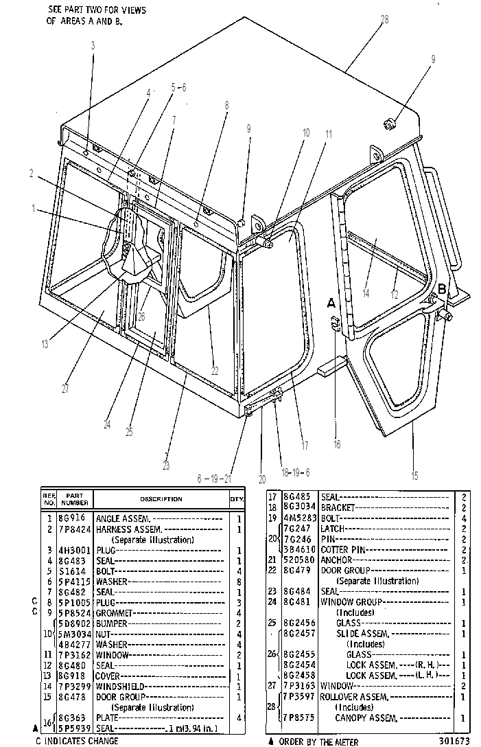 Каркас безопасности (ROPS) 7P3478 CAT