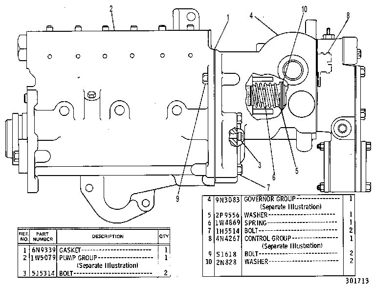 Регулятор и ТНВД 2W0979 CAT