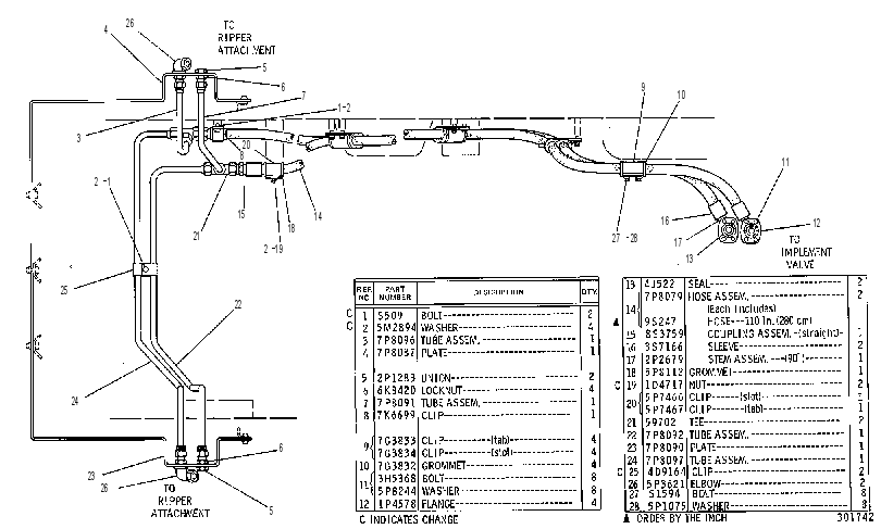 LINES GP-REAR ATTACHMENT 7P6366 CAT