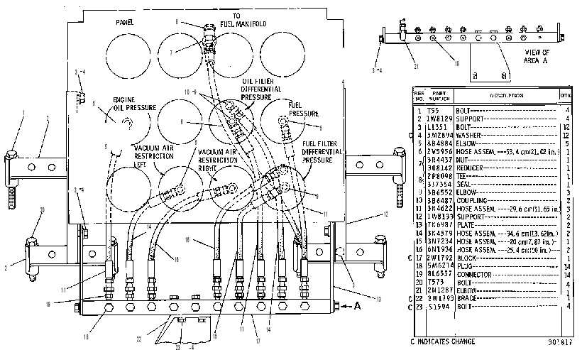 Крепление панели приборов 1W8106 CAT