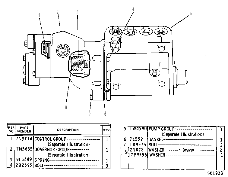 ТНВД с регулятором 8N8009 CAT
