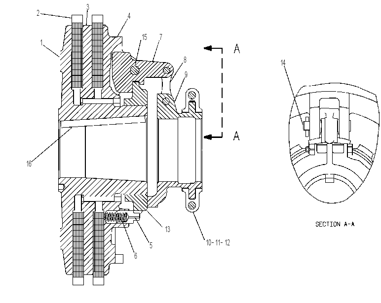 CLUTCH AS 3N4128 CAT